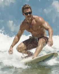 Surf & Surfing Wall Art - Finishing a Gnarly Ride