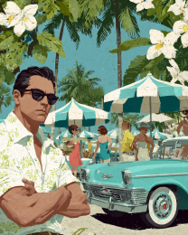 Stylish Hodad at the Beach