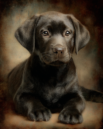 Black Labrador Puppy Portrait