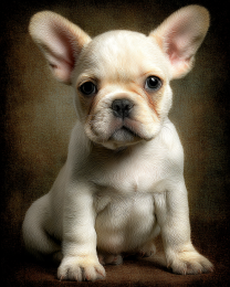 Cream French Bulldog Puppy Portrait