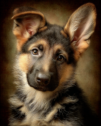 German Shepherd Puppy Portrait