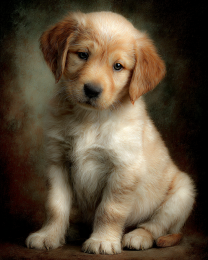 Golden Retriever Puppy Portrait