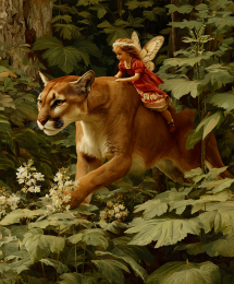 Fairy Riding Cougar