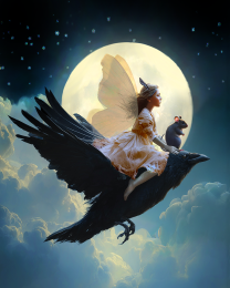 Fairy and Mouse Raven Riders