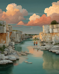 Fishing the Canyonlands Art Print