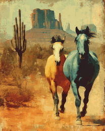 Southwest Running Horses