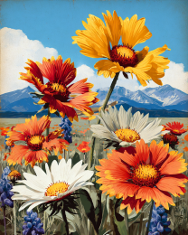 Mid-Summer Meadow Wildflowers