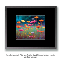 Brilliant Bold Color Wildflowers Art