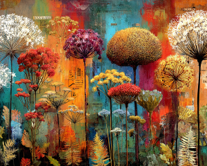 Pop-Art Mixed Media Wildflowers