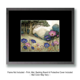 Vintage Wildflowers Along Woods Edge Art