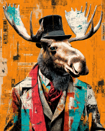 Moose Souvenir Shop Owner - Pop Surrealism Lowbrow Art Print
