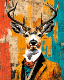 Buck Deer Park Director - Pop Surrealism Lowbrow Art Print