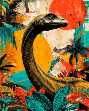 Apatosaurus - Pop Surrealism Lowbrow Art Print