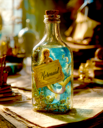 Mermaid in a Bottle #2 Art Print