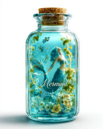 Mermaid in a Bottle #3 Art Print