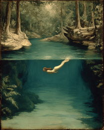 Mermaid in Tropical Bay Art Print