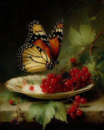 Vintage Monarch Butterfly Still-Life