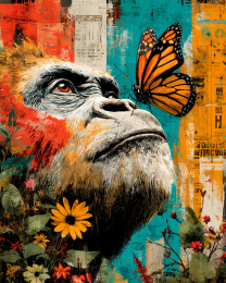 Monarch Butterfly Lands on Bigfoot's Nose