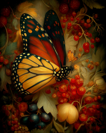 Studio Monarch Butterfly Still-Life