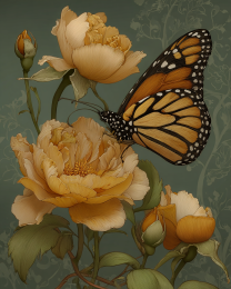 Vintage Neuveau Monarch Butterfly
