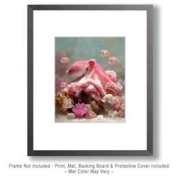 Pink Octopus Still-Life Art