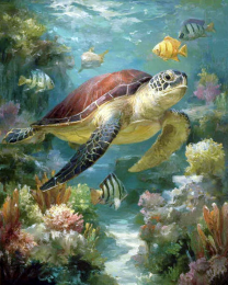 Naturalist Style Sea Turtle