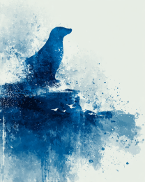 Watercolor Seal by the Sea