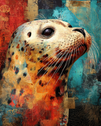 Grunge Harbor Seal