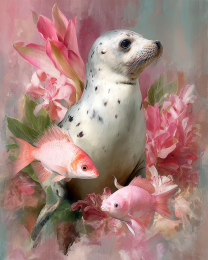 Pink Harbor Seal Still-Life