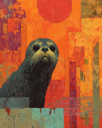 Abstract Seal Pup