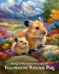 Yellowstone National Park - Cute Pika Mom and Baby