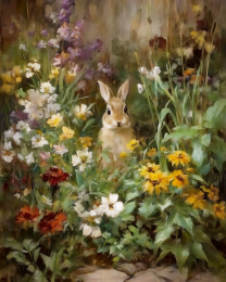 Wild Rabbit in Garden