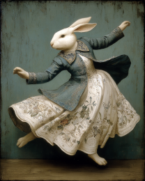 Vintage Rabbit Dancing