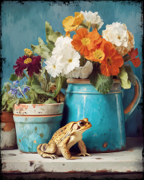 American Toad Still-Life Vintage Wildlife Art Print