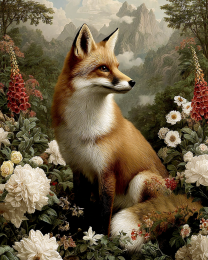 Fox Still-Life Vintage Wildlife Art Print