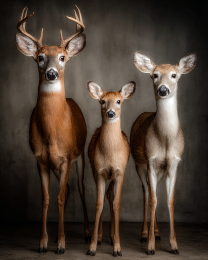 Three Curious Young Does