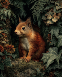 Curious Red Squirrel