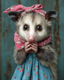 Worried Young Opossum