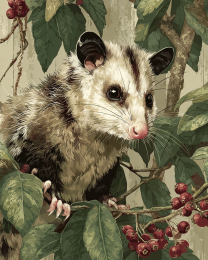 Vinatge Naturalist Style Opossum
