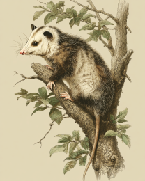 Vintage Style Opossum