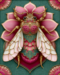 Pink and Green Jewel Honeybee