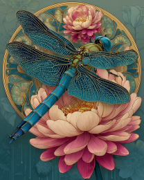 Art Nouveau Dragonfly Design