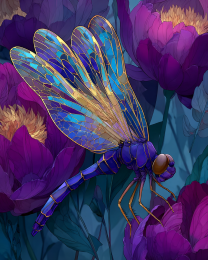 Jewel-Tone Dragonfly