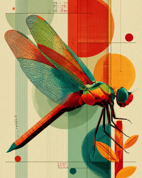 Mid-Century Modern Dragonfly