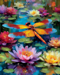 Bright Impressionist Dragonfly