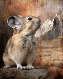 Vintage Pika in the Tundra