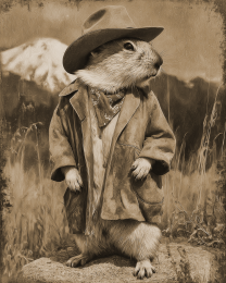 Pika Cowboy Waiting for His Sidekick