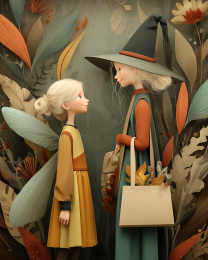 In a Turn of Events, the Fairy Gave Sage Advice to the Witch Art Print