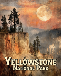 Yellowstone National Park Grunge Landscape