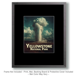 Vintage Yellowstone National Park Geyser Art